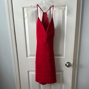 Elegant Red Sleeveless Dress